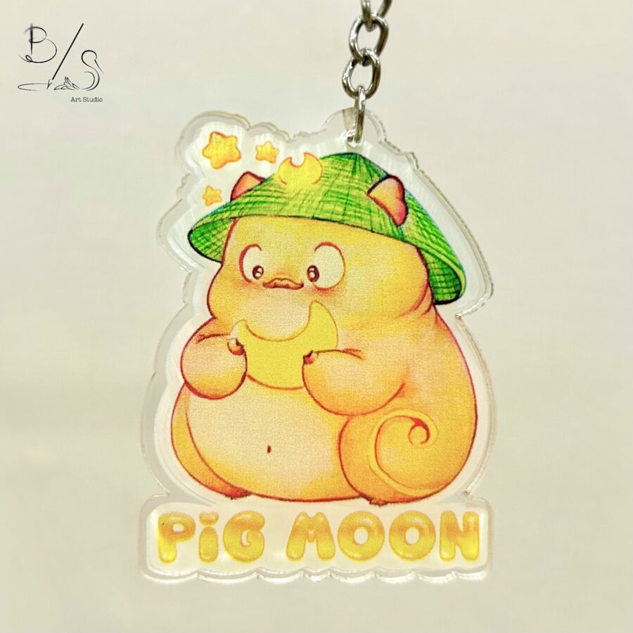 "Pig Moon - Chase your Dreams" Keychain