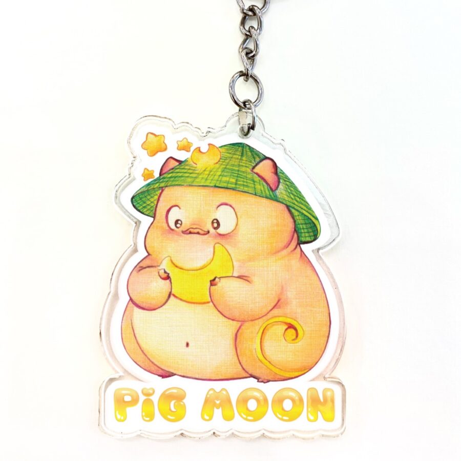 "Pig Moon - Chase your Dreams" Keychain