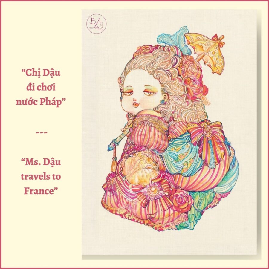 Wall Art Print "Ms. Dau travels to France"